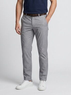 107 ARMANI EXCHANGE Men's Cotton Classic Fit Twill Trousers Pants - Grey, Sz 34R